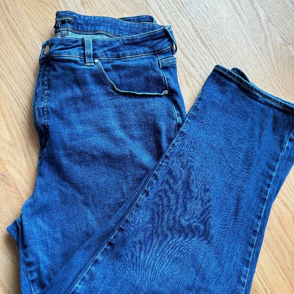 Universal Standard Donna High Rise Curve Straight Leg Jeans Size 20 Inseam 32